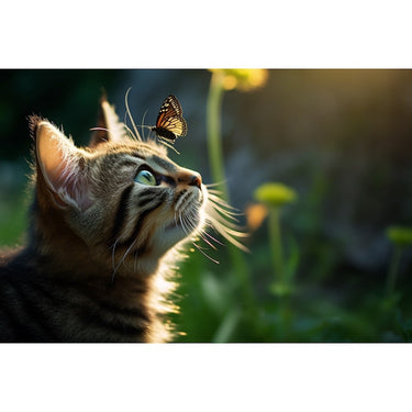 Cat and Butterfly Canvas
